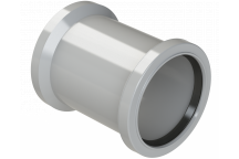 POLYPIPE RING-SEAL DOUBLE SOCKET; 3\"/82MM GREY