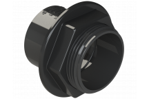 S/WELD TANK CONNECTOR; 40MM BLACK