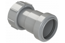 PUSHFIT THREADED COUPLING; 32MM GREY