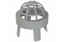 PUSHFIT VENT TERMINAL; 50MM GREY