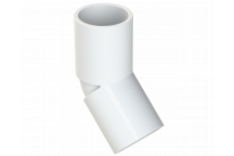 S/WELD 45 DEG OBTUSE OFFSET BEND; WHITE