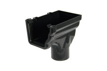 FLO NIAGARA STOPEND O/LET;RH 80MM ROUND BLACK