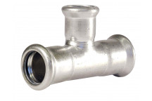 SS 316 PRESS - REDUCING TEE - 108 x 22 x 108