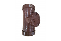 E.TUPLING 4\" SOIL DOUBLE-SOCKET ACCESS PIPE - BROWN
