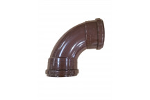 E.TUPLING 4\" SOIL DOUBLE-SOCKET 90DEG BEND - BROWN