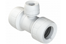 POLYPLUMB ENHANCED - 22X22X10 BRANCH RED TEE - WHITE