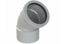 POLYPIPE RING-SEAL OFFSET BEND; 3\"/82MM 135 DEG GREY