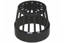 UNIV VENT TERMINAL; 4\"/110MM BLACK