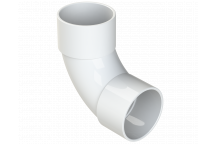 S/WELD SWEPT BEND 92.5DEG; 40MM WHITE