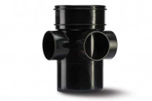 S2000 110MM 3 WAY BOSSED PIPE S/S SOL BLACK