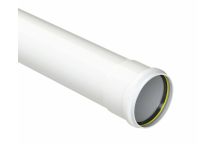 POLYPIPE RING-SEAL SINGLE SCKT PIPE;4\"/110MM 4M WHTE