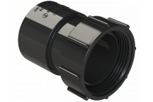 S/WELD THREADED COUPLING; 40MM BLACK