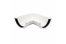 E.TUPLING 112MM HALF-ROUND 90DEG ANGLE - WHITE