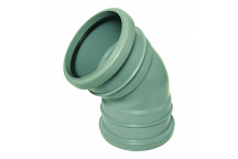 FLOPLAST RING-SEAL 135 D/S BEND;4\"/110MM SOIL GREY
