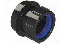 POLYPIPE RING-SEAL STRAIGHT ADAPTOR; 40MM BLACK