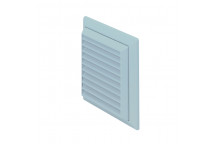 DOMUS 100MM RIGID DUCT OUTLET LOUVERED GRILLE - GREY