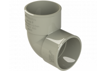 POLYPIPE S2000 50MM MUPVC 90DEG KNUCKLE - SOLV GREY
