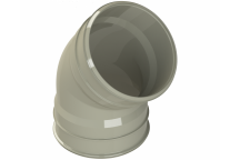 SOLVENT SOIL 45 DEG OBTUSE OFFSET BEND 6\"/150MM D/S SG