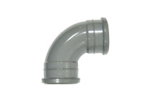 FLOPLAST RING-SEAL 92.5 D/S BEND;4\"/110MM SOIL GREY