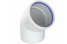 POLYPIPE RING-SEAL BEND (1XSCKT);4\"/110MM 135DEG WHI