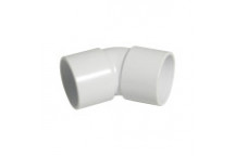 E.TUPLING SOLVENT WASTE 45DEG BEND - 50MM - WHITE