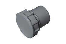 FLOPLAST SOLVENT WELD ACCESS STOP END PLUG; 40MM GREY