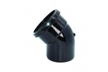 FLOPLAST RING-SEAL S/S BEND 135D;4\"/110MM SOIL BLACK