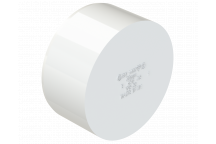 S/WELD SOCKET STOP END PLUG; 50MM WHITE