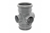 FLOPLAST RING-SEAL D/S BOSS PIPE;4\"/110MM SOIL GREY