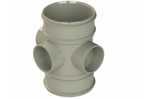 S2000 3 WAY BOSSED PIPE;4\"/110MM SOLV GREY