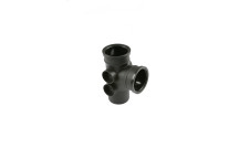110MM CAST IRON EFFECT 92.5° DOUBLE SOCKET FOUR BOSS BRANCH