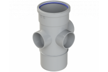 POLYPIPE RING-SEAL BOSS PIPE; 4\"/110MM GREY