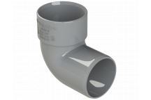 S/WELD SWIVEL BEND 92.5DEG; 40MM GREY