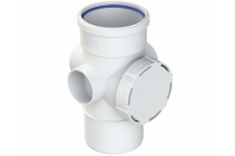 POLYPIPE RING-SEAL ACCESS PIPE (1XSCKT);4\"/110MM WHI