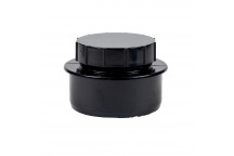 FLOPLAST SCREWED ACCESS CAP;4\"/110MM SOIL BLACK