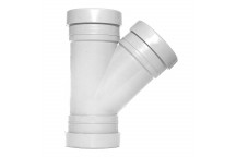 E.TUPLING 4\" SOIL 45DEG TRIPLE SOCKET BRANCH - WHITE