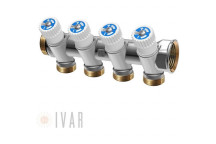2 Port ¾” EuroK Easy Lock Sanitary Manifold Rail