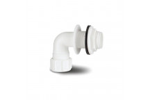 PUSHFIT OVERFLOW BENT TANK CONNECTOR WHI