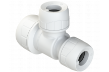 POLYPLUMB ENHANCED - 22X15X15 BRANCH & ONE END RED TEE - WHITE