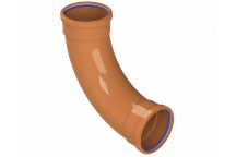 DRAIN 87.5D LONG RAD BEND 2XSCKT; 4\"/110