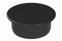 POLYPIPE RING-SEAL SOCKET STOP END PLUG; 3\"/82MM BLACK