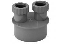 E.TUPLING 32MM SINGLE WASTE ADAPTOR - GREY