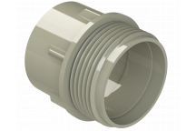 POLYPIPE S2000 MUPVC 32MM SCKT X MI CONNECTOR - SOLV GREY