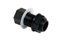 FLO OVERFLOW STRAIGHT TANK CONNECTOR; BK