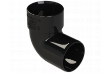 S/WELD SWIVEL BEND 92.5DEG; 40MM BLACK