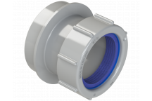 POLYPIPE RING-SEAL STRAIGHT ADAPTOR; 40MM GREY