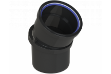 POLYPIPE RING-SEAL ADJUST BEND;4\"/110MM 0-30DEG BLK