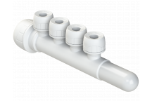 POLYPLUMB ENHANCED - 22X10 4 PORT 1-SIDED MANIFOLD (SKT/SPG) - WHITE