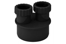 E.TUPLING 40MM SINGLE WASTE ADAPTOR - BLACK