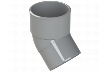 S/WELD SPIGOT BEND 45DEG; 50MM GREY